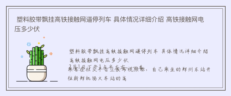  塑料胶带飘挂高铁接触网逼停列车 具体情况详细介绍 高铁接触网电压多少伏