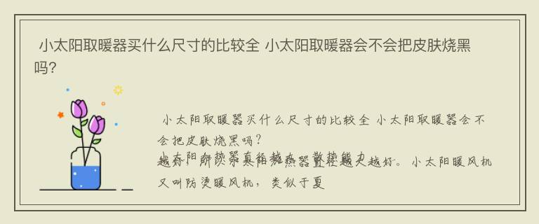  小太阳取暖器买什么尺寸的比较全 小太阳取暖器会不会把皮肤烧黑吗？